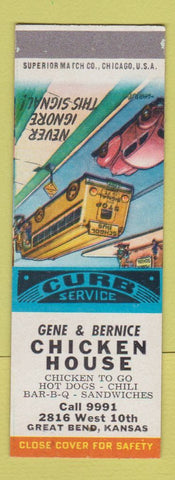 Matchbook Cover - Gene & Bernice Chicken House Great Bend KS SAMPLE