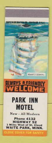 Matchbook Cover - Park Inn Motel Waite Park MN SAMPLE