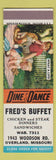 Matchbook Cover - Fred's Buffet Overland MO SAMPLE
