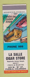 Matchbook Cover - La Salle Cigar Store Pueblo Colorado SAMPLE