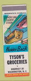 Matchbook Cover - Tyson's Groceries Washington DC SAMPLE