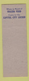 Matchbook Cover - Capitol City Locker Meat Lansing MI SAMPLE