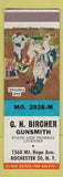 Matchbook Cover - GH Bircher Gun Smith Rochester NY SAMPLE