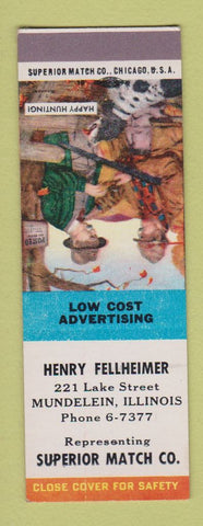 Matchbook Cover - Henry Fellheimer Superior Match Mundelein IL SAMPLE