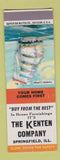 Matchbook Cover - Kenten Company Springfield IL WEAR SAMPLE