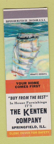 Matchbook Cover - Kenten Company Springfield IL WEAR SAMPLE