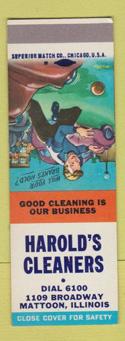 Matchbook Cover - Harold's Cleaners Mattoon IL SAMPLE