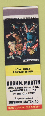Matchbook Cover - Hugh Martin Superior Match Louisville KY SAMPLE