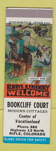 Matchbook Cover - Bookcliff Court Motel Rifle Colorado SAMPLE