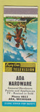 Matchbook Cover - Ada Hardware Ada MI SAMPLE