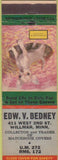 Matchbook Cover - Edw V Bedney Willmar MN Match Collecter RMS