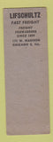 Matchbook Cover - Lifschultz Freight Trucking Chicago IL WEAR SAMPLE