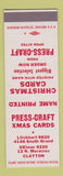 Matchbook Cover - Press Craft Christmas Cards Clayton MO? SAMPLE