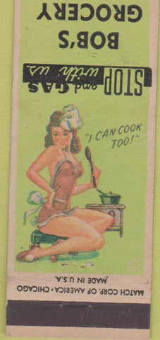 Matchbook Cover - Bob's Grocery East Sebago ME pinup