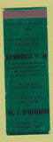 Matchbook Cover - WJ O'Connor Levelland TX WEAR SAMPLE
