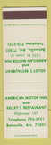 Matchbook Cover - American Motor Inn Kelley's Restaurant Batesville AR SAMPLE