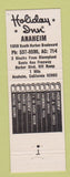 Matchbook Cover - Holiday Inn Anehim CA