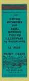 Matchbook Cover - Turf Club SAMPLE