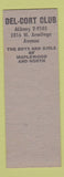 Matchbook Cover - Del Cort Club Chicago IL? SAMPLE