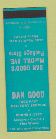Matchbook Cover - Dan Good's Liquor  SAMPLE