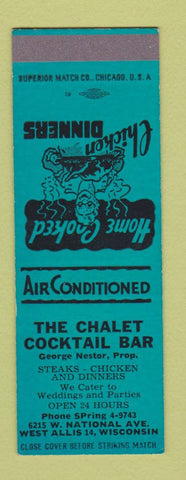 Matchbook Cover - The Chalet Cocktail Bar West Allis WI SAMPLE