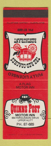 Matchbook Cover - Quinns Post Motor Inn Upper Hutt New Zealand SAMPLE