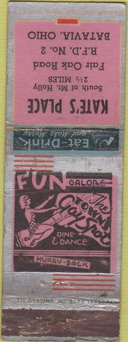 Matchbook Cover - Kate's Place Batavia OH girlie WORN
