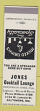 Matchbook Cover - Jones Cocktail Lounge Baltimore MD SAMPLE