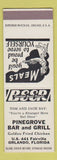 Matchbook Cover - Pinegrove Bar Grill Orlando FL SAMPLE