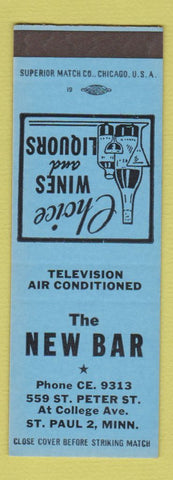 Matchbook Cover - The New Bar St Paul MN SAMPLE