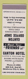 Matchbook Cover - Canton Hotel Oklahoma City OK SAMPLE