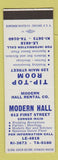 Matchbook Cover - Modern Hall  SAMPLE