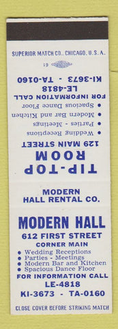 Matchbook Cover - Modern Hall  SAMPLE