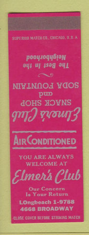 Matchbook Cover - Elmer's Club SAMPLE