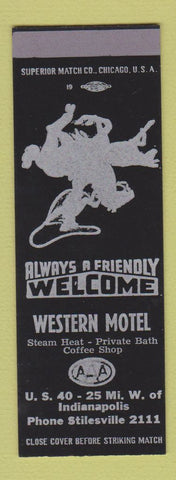 Matchbook Cover - Western Motel Indianapolis IN SAMPLE