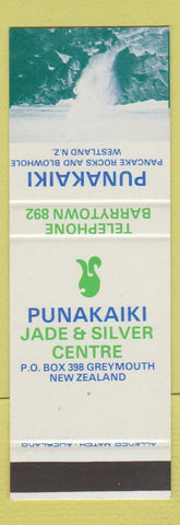 Matchbook Cover - Punakaiki Pancake Rocks Blowhole Westland New Zealand SAMPLE