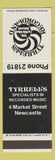Matchbook Cover - Ryrrell's Record Land Music New Castle New Zealand SAMPLE