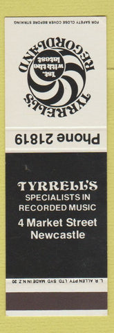Matchbook Cover - Ryrrell's Record Land Music New Castle New Zealand SAMPLE