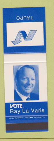 Matchbook Cover - Ray La Varis Election Taupo New Zealand SAMPLE