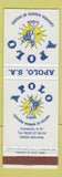 Matchbook Cover - Apolo Compania Anonima De Seguros Malaga Spain SAMPLE