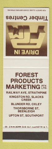 Matchbook Cover - Drive In Timber Forest Products Southport New Zealand SAMPLE
