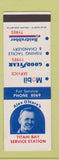 Matchbook Cover - Alex O'HAra's Mobil oil gas Goodyear Tires New Zealand SAMPLE
