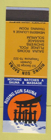 Matchbook Cover - Rising Sun Sauna Dunedin New Zealand SAMPLE