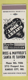 Matchbook Cover - Ross & Mayfield's Santa Fe Tavern Kansas City MO SAMPLE
