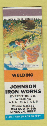 Matchbook Cover - Johnson Iron Works Lincoln NE SAMPLE