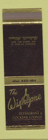 Matchbook Cover - The Wishbone Restaurant Belleville IL SAMPLE