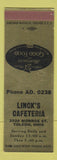 Matchbook Cover - Linck's Cafeteria Toledo OH SAMPLE