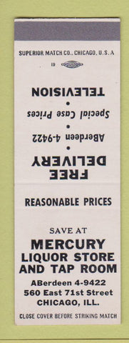 Matchbook Cover - Mercury Liquor Store Tap Chicago IL SAMPLE