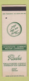 Matchbook Cover - Rooks Trucking Transfer Lines Chicago IL SAMPLE