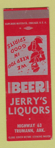 Matchbook Cover - Jerry's Liquors Trumann AR SAMPLE